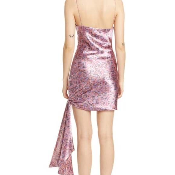 Cinq a Sept NWT Ryder Paisley Satin Mini D… - Picture 3 of 15